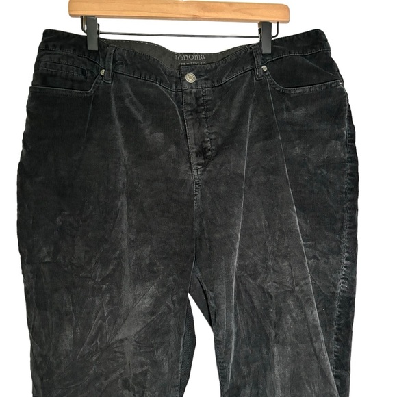 Sonoma Woman Black Corduroy Bootcut Pants Women's Size 16W - Picture 2 of 13